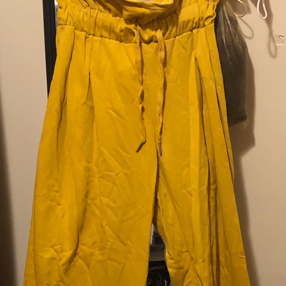 Gold Flare Pants